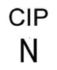 Značka: nápis CIP nad velkým písmenem N