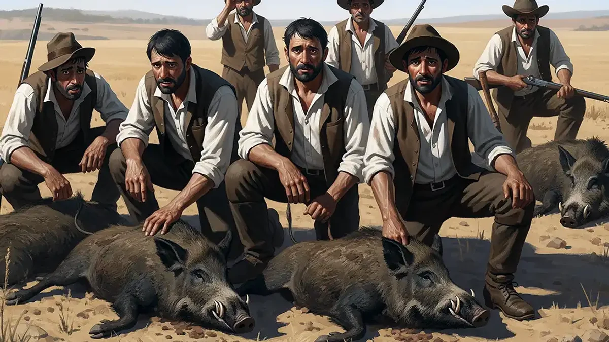 Cazadores reflexionando sobre la responsabilidad de representar a su comunidad