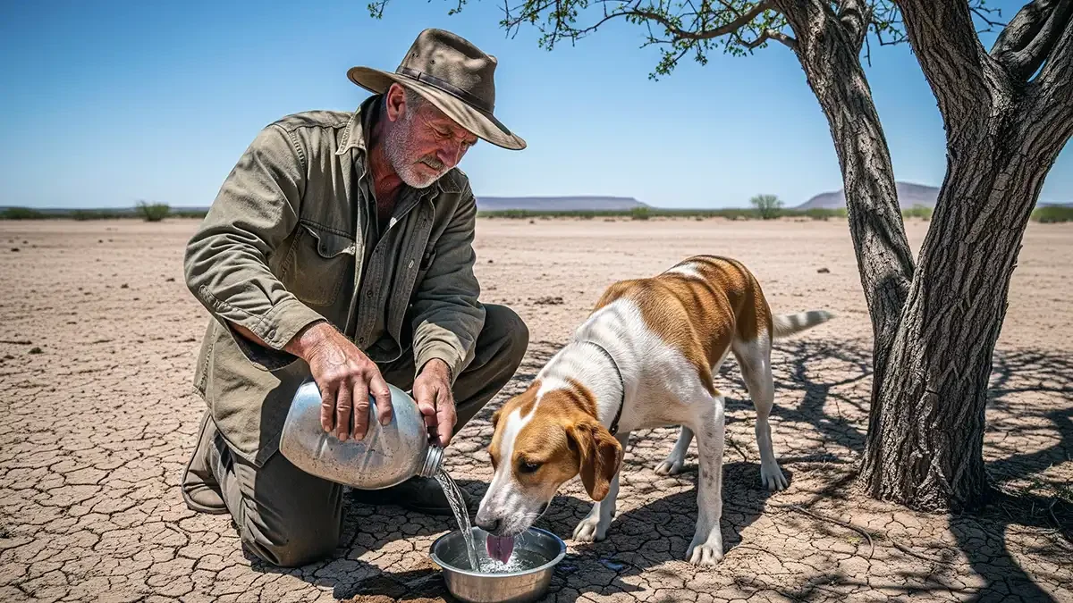 Agua preparada como elemento imprescindible para cazar con altas temperaturas