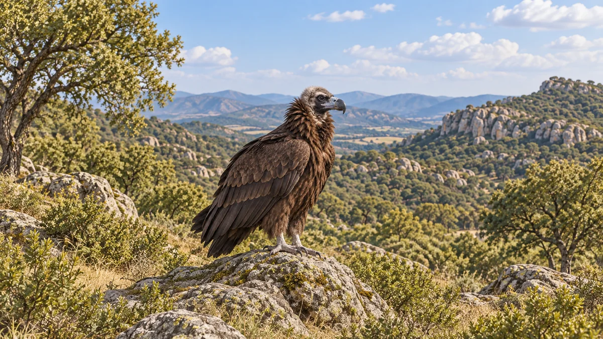 Buitre negro: identificación, hábitat y conservación